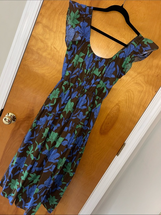 Moon River Dresses & Skirts - Moon River tropical Maxi Dress with Blue & Green Floral Print